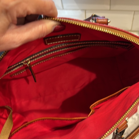 Dooney & Burke tailored red satchel. - Picture 11 of 15